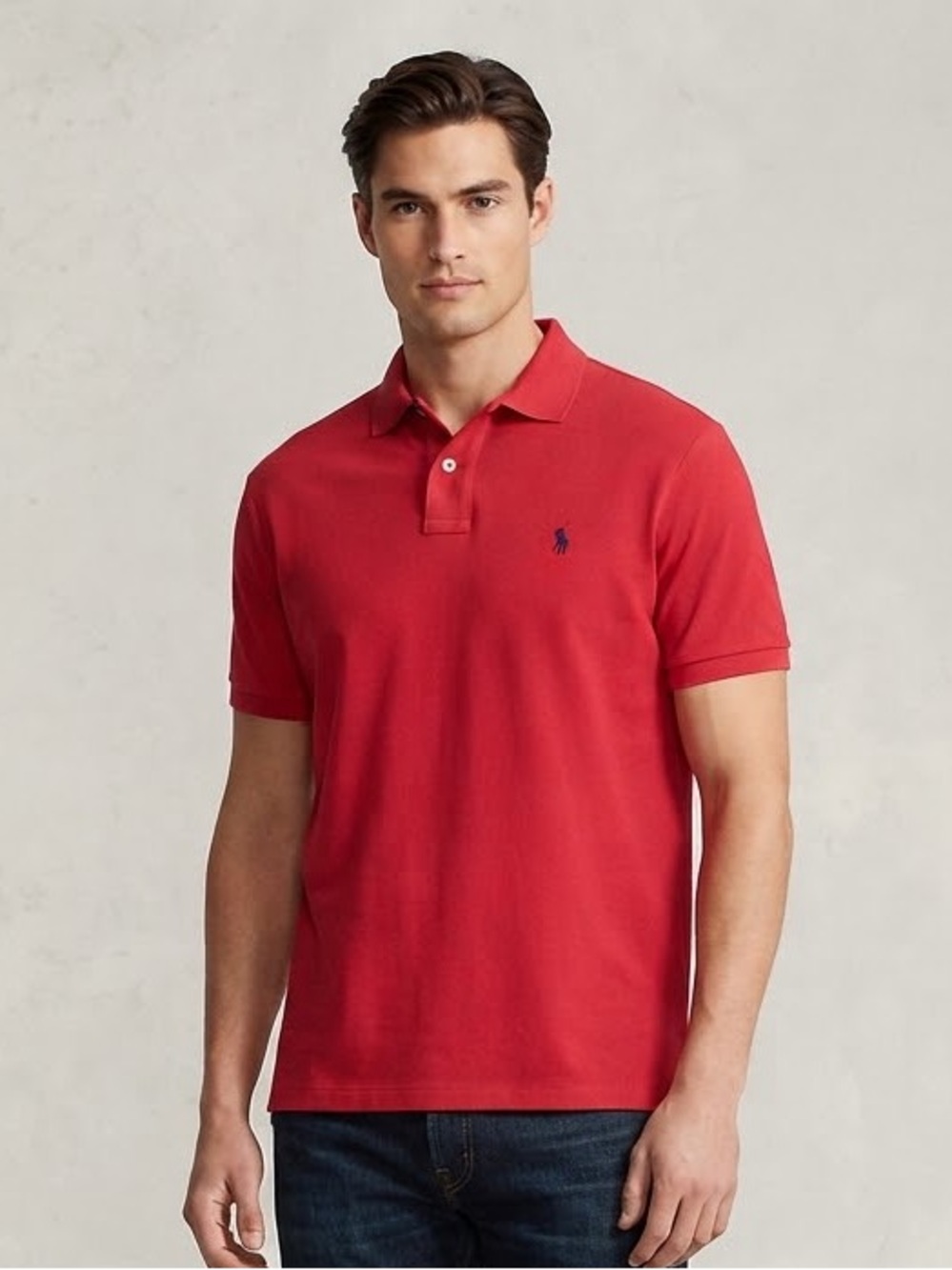 Polo Ralph Lauren Red Classic Fit Cotton Short Sleeve Polo Shirt Men's XL